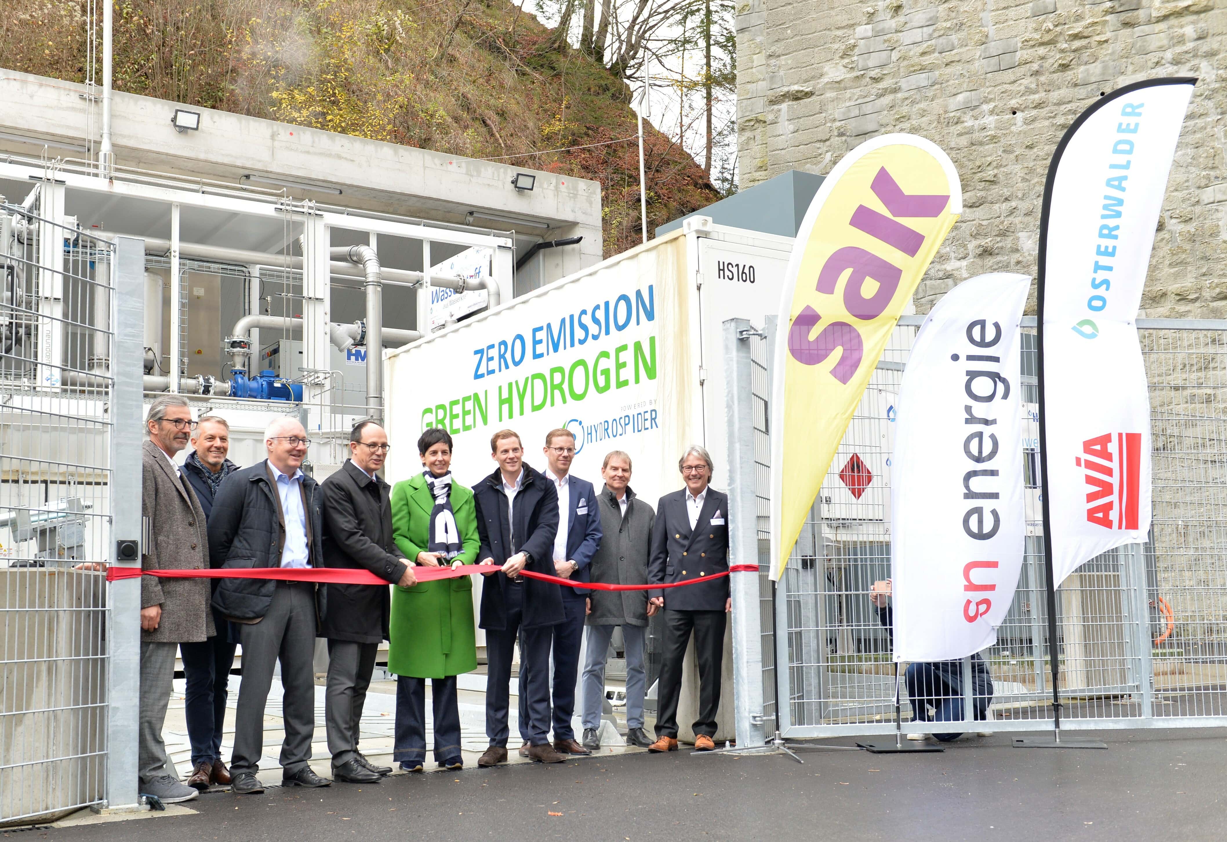 Team Wasserstoff Produktion Ostschweiz Eröffnung Kubel SG
